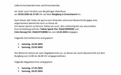 Einladung zum Osterfeuer